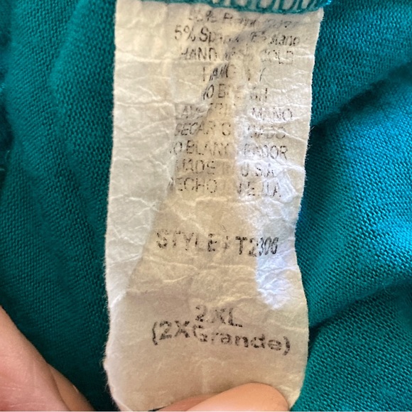 Vision Cold Shoulder Long Jersey Top in Teal, Size 2X - Picture 4 of 5